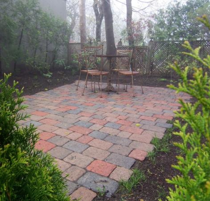 Backyard terrace - Westmount, landcaping in Montreal