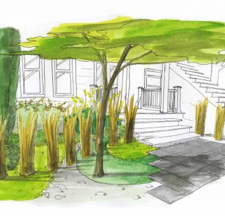 And drawn sketch - Plateau Mt-Royal